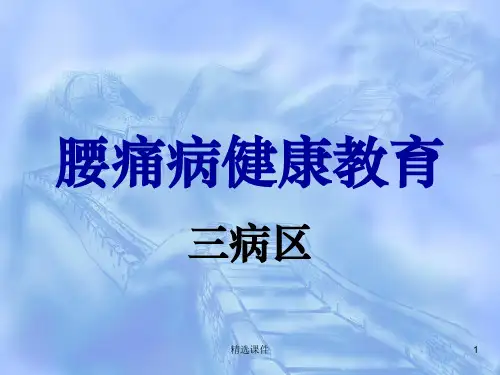 腰痛病健康教育ppt课件