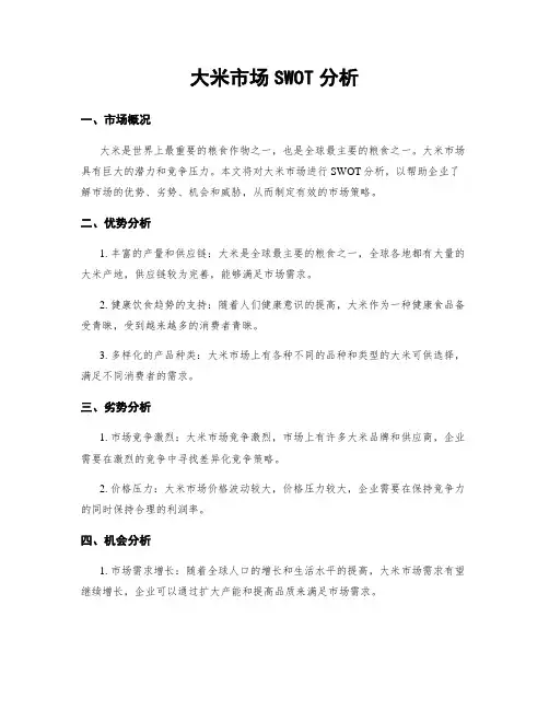 大米市场SWOT分析