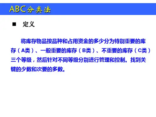物流案例与实践_库存管理ABC分类法