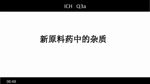 ICH_Q3a培训PPT概述