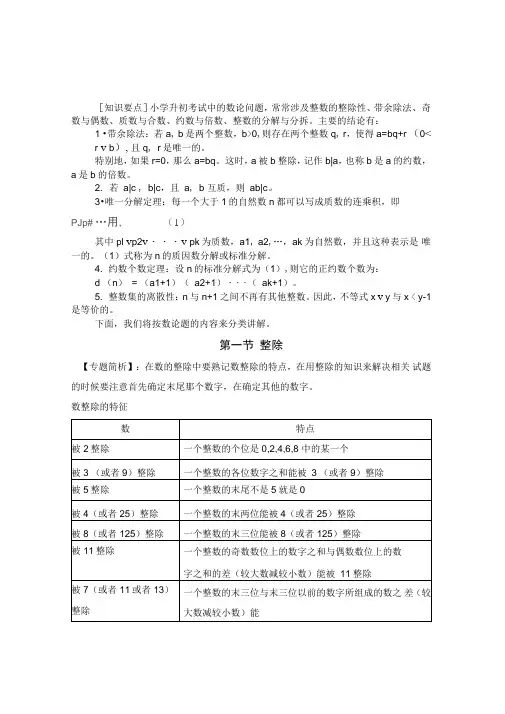 小升初之数论专题