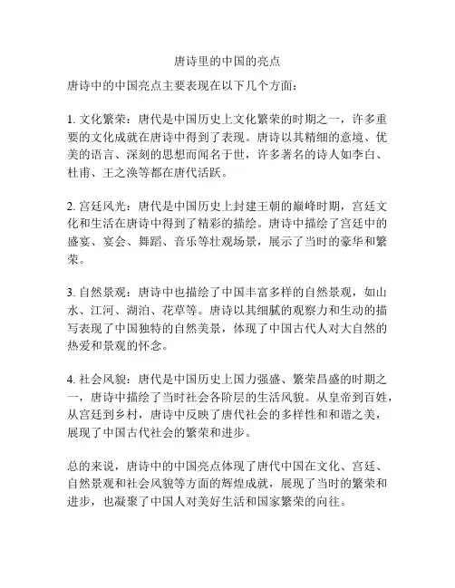 唐诗里的中国的亮点