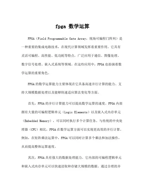 fpga 数学运算
