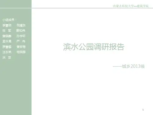 园林设计-滨水公园调研报告ppt课件