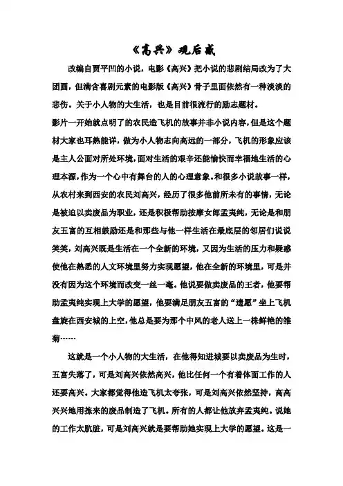 《高兴》的观后感