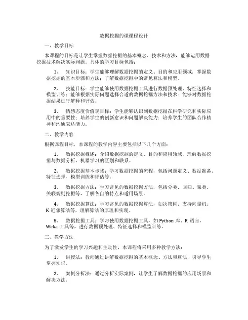 数据挖掘的课课程设计