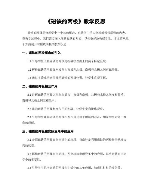 《磁铁的两极》教学反思