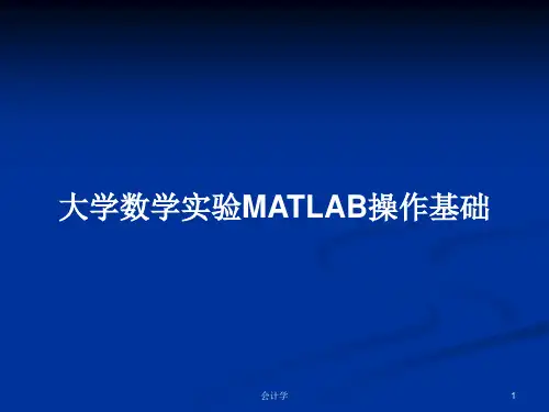 大学数学实验MATLAB操作基础PPT教案
