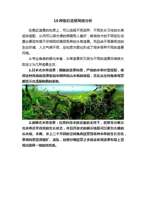 10种鱼缸造景风格分析