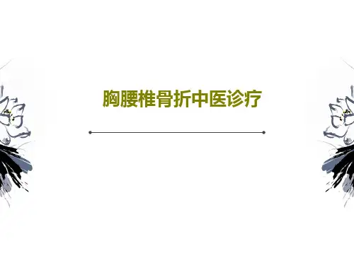胸腰椎骨折中医诊疗PPT文档28页