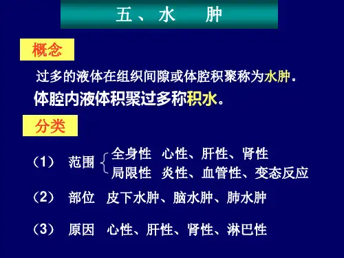 病理生理学——水肿