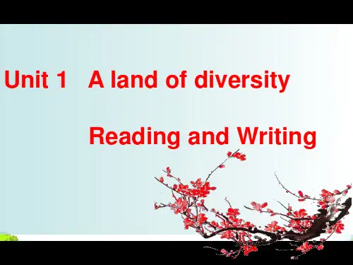 高中英语选修八人教版课件：Unit+1+A+land+of+diversity+3