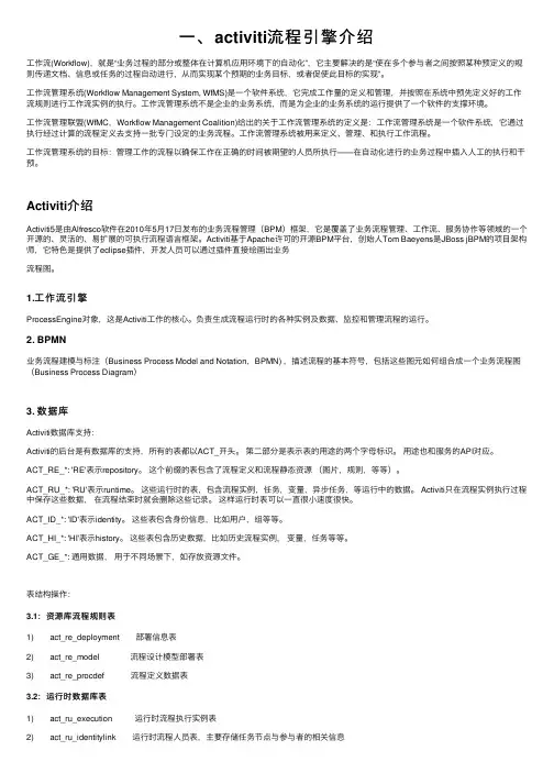 一、activiti流程引擎介绍