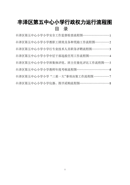 丰泽区第五中心小学行政权力运行流程图