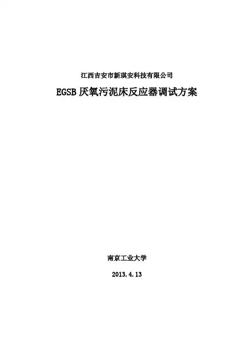 IC厌氧反应器调试及颗粒污泥的培养