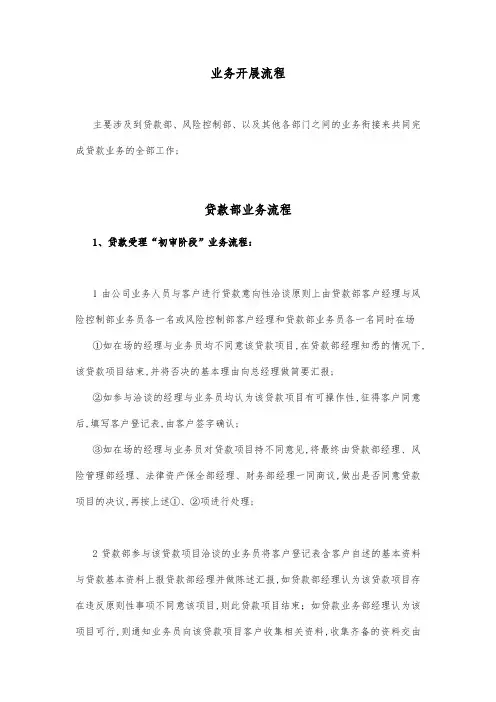 贷款业务流程
