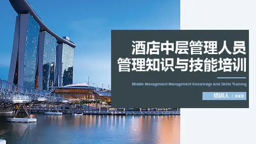 酒店中层管理人员管理知识与技能培训PPT课件