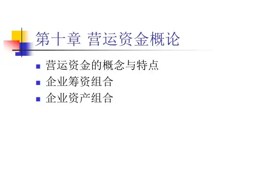 企业筹资组合与营运资金概论.pptx