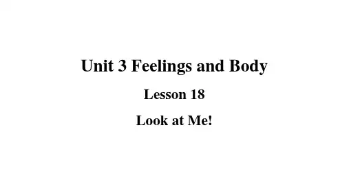 冀教版三年级英语上册Unit 3 Lesson 18 Look at me!