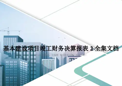 基本建设项目竣工财务决算报表2全集文档