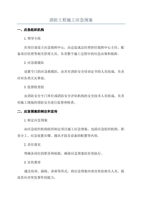 消防工程施工应急预案