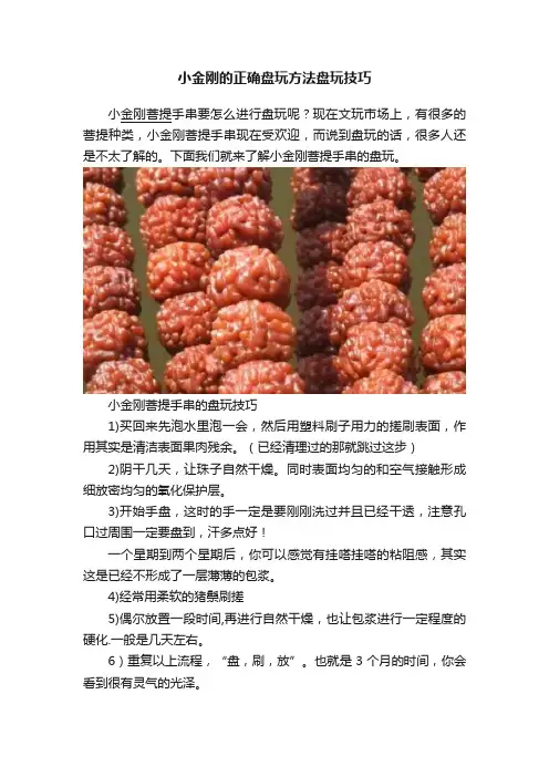小金刚的正确盘玩方法盘玩技巧