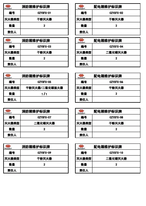 设备标签模板