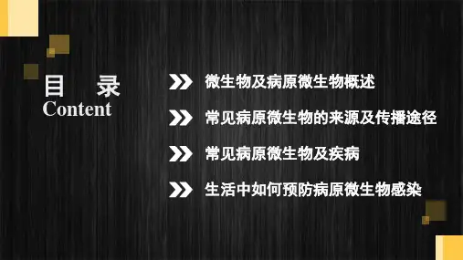 如何有效预防病原微生物感染讲课PPT课件