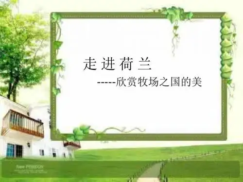 微课课件走 进 荷 兰