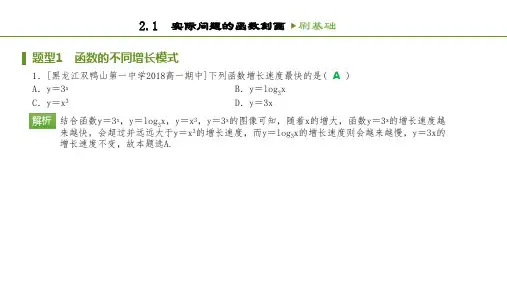 2020-2021学年北师大版高一数学必修1课件：第四章2实际问题的函数建模