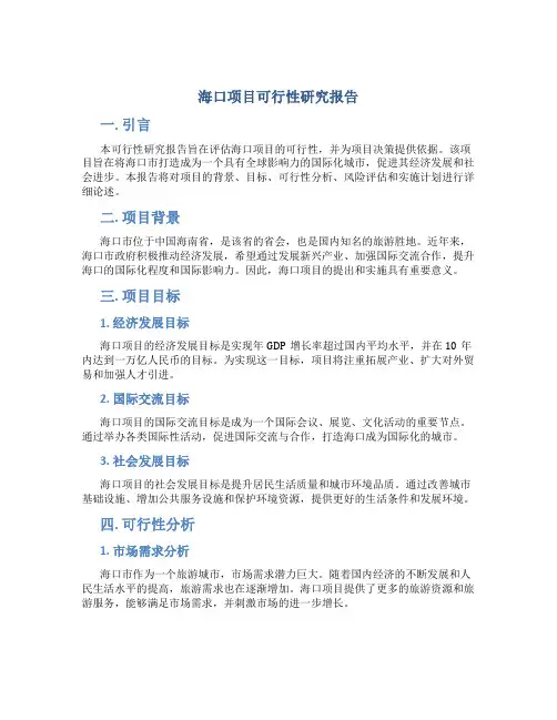 海口项目可行性研究报告