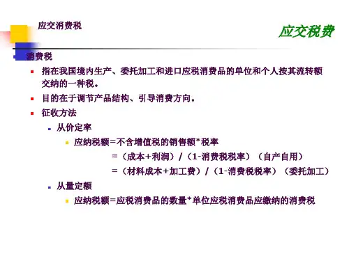 应交税费(消费税等)核算ppt课件