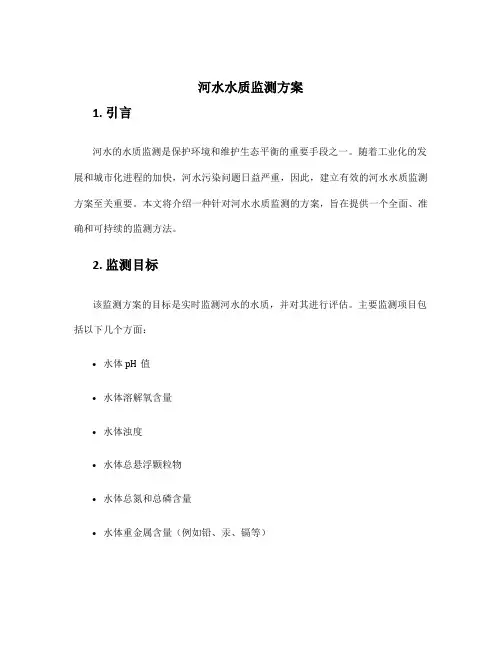 河水水质监测方案