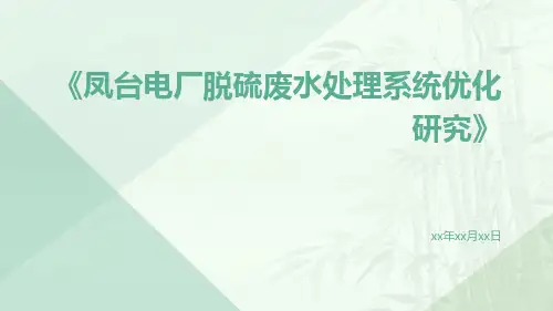 凤台电厂脱硫废水处理系统优化研究