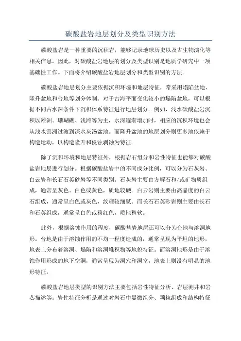 碳酸盐岩地层划分及类型识别方法