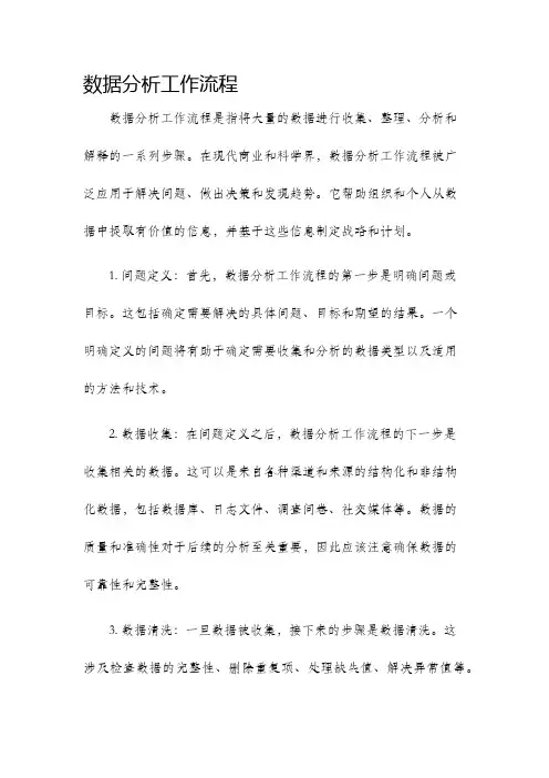 数据分析工作流程