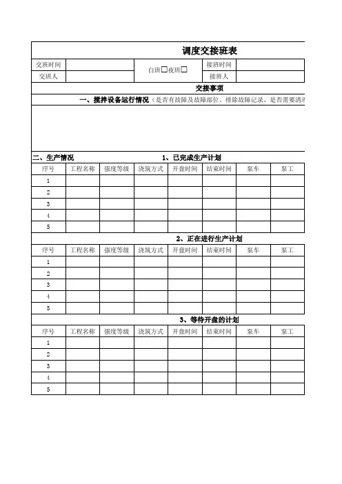 调度交接班表-1