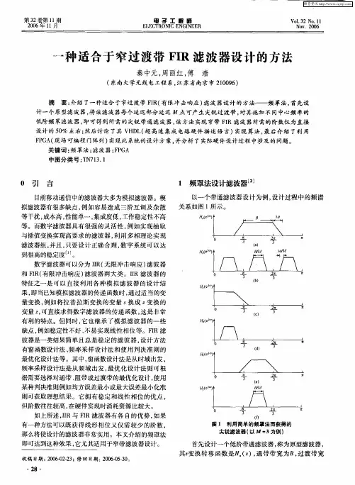 一种适合于窄过渡带FIR滤波器设计的方法