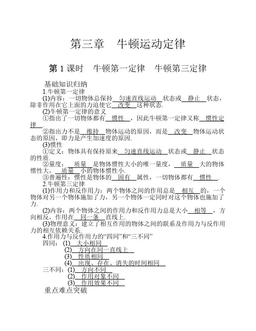 2013届高考物理基础知识归纳3