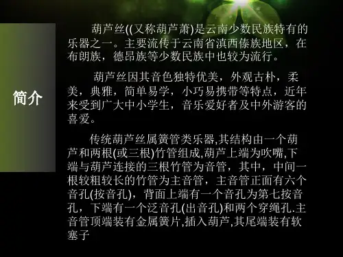 葫芦丝介绍ppt课件