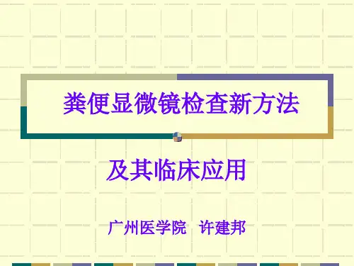 粪便显微镜检查新方法