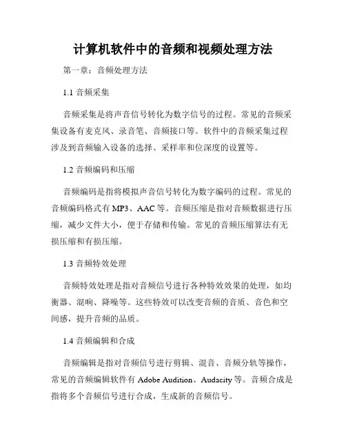 计算机软件中的音频和视频处理方法