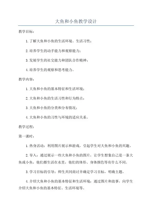 大鱼和小鱼教学设计