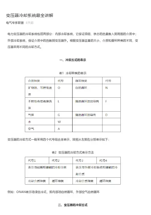 变压器冷却系统最全讲解