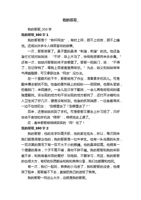 我的哥哥_350字