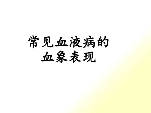 常见血液病的血象表现(精)