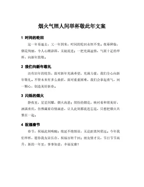 烟火气照人间举杯敬此年文案