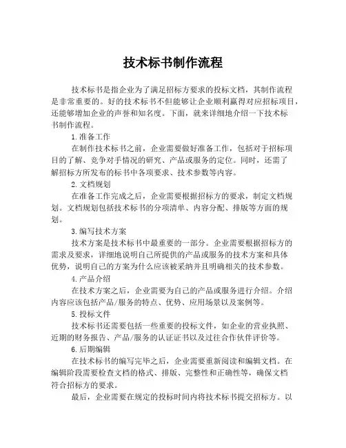 技术标书制作流程