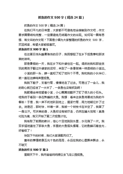 抓鱼的作文500字（精选24篇）
