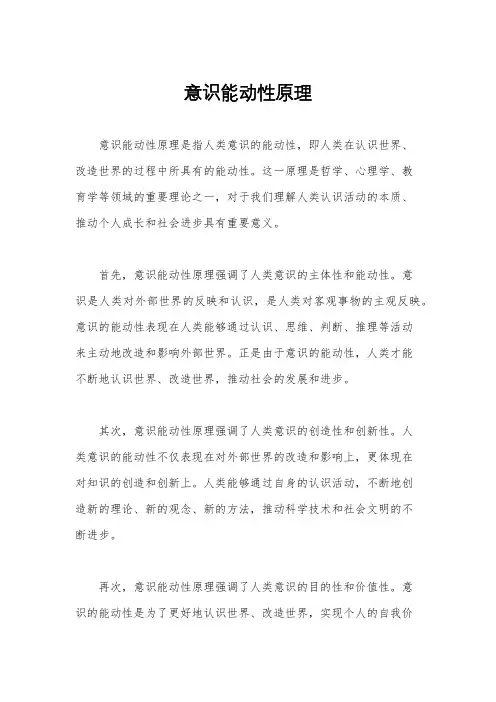 意识能动性原理